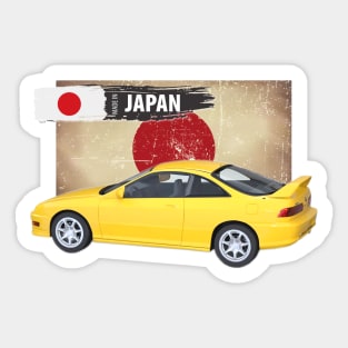 Yellow Acura Integra 1999 01 Sticker